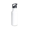 Aluminum 600 ml bottle with mouthpiece white