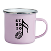 Steel mug - enamel 300 ml, light pink