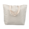 Linen shoulder bag wide 48x38 cm - light beige
