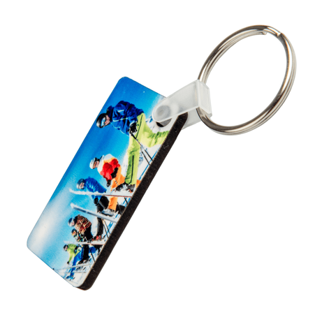 MDF 4MD rectangular key ring 30x55 mm (one-sided) - 10pcs