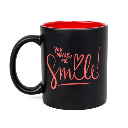 Mug for engraving matte black - inner red cardboard 36 pcs.