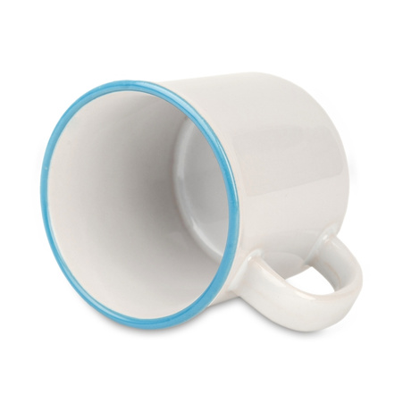 Camper ceramic mug 280 ml blue rim