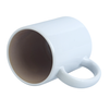 Pavo white mug - inner gray beige