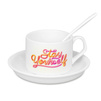 Cup with saucer and spoon (kpl. 6 pcs.) 125 ml
