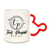 Mug white handle Mickey Mouse red set of 36 pcs.