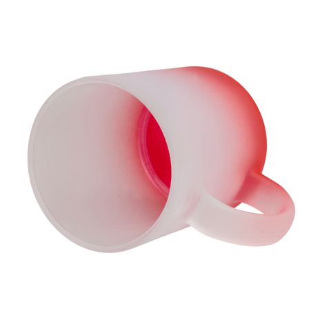 Kubek szklany szroniony gradient czerwony karton 36 szt.