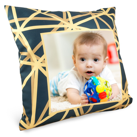 Photo soft pillowcase - pattern Golden zigzags