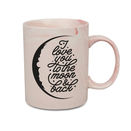 Marbled mug pink carton 36 pcs.