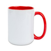 White mug 440 ml Combo - handle and inner red carton 36 pcs.
