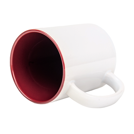 White mug - chestnut inside