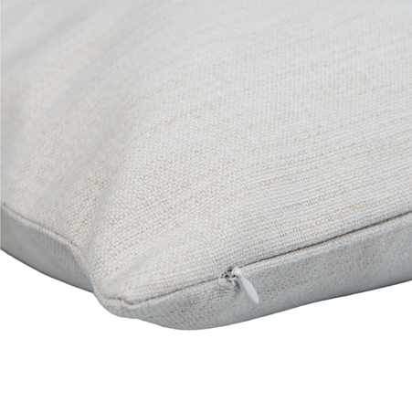 Linen pillowcase 40x40 with zipper - light beige