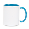 Combo white mug - handle and inside light blue - half pallet 432 pcs.