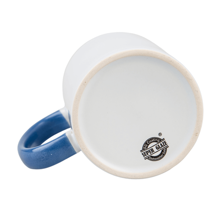 Combo SuperGlaze white mug - Cambridge blue handle and inside carton 36 pcs.