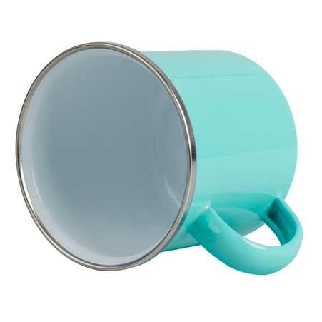 Steel mug - enamel 300 ml, light turquoise