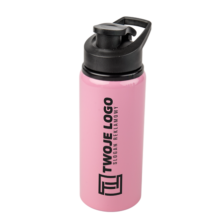 Aluminiowa butla 600 ml Active Flip Top - różowa komplet 5 szt.