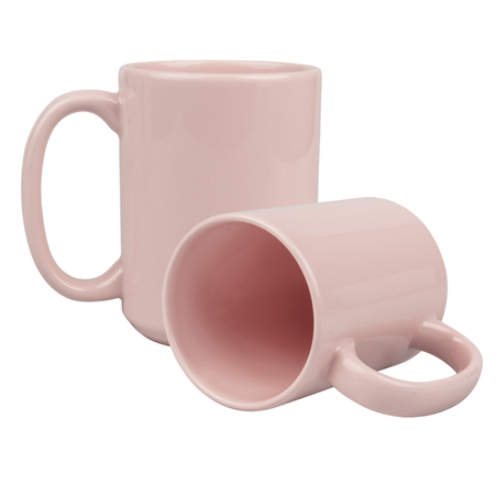 Mug 440 ml light color pink carton 36 pcs.