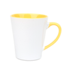 White Latte mug small - inner and ear yellow carton 36 pcs.