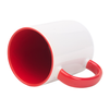 Combo Standard white mug - handle and inner red