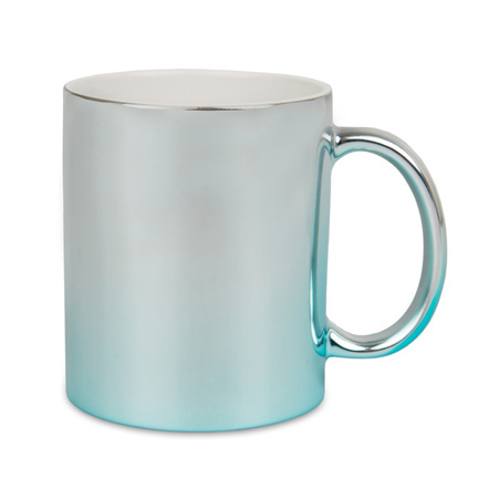 Mug metallic silver-blue carton 36 pcs.