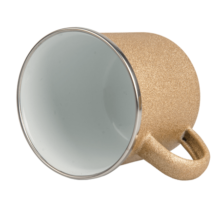 Steel mug - enamel 300 ml, brocade old gold