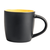 Boston mug for engraving matte black - yellow inside