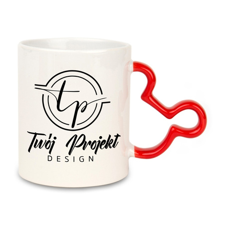 Mug white handle Mickey Mouse red set of 36 pcs.