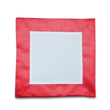 Poszewka 40x40 zamsz - czerwona + wkład