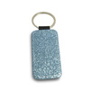 Rectangular blue eco leather key ring (kpl. 5 pcs.)