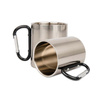 Steel mug 300 ml - black carabiner