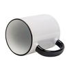 White mug - black handle