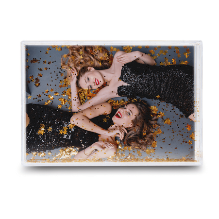 Water frame 10x15 - gold glitter