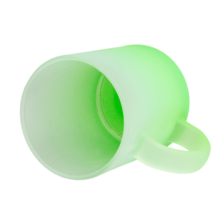 Glass mug frosted gradient light green