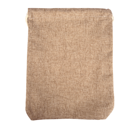 Plecak-worek lniany 30x40 cm  - ciemny beż (komplet 10 sztuk)