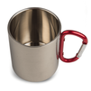 Steel mug 300 ml - red carabiner