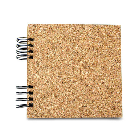 Spiral photo album large 20.2x20.2cm + decorative stickers words/triangles (4 pcs.)