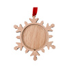 Wooden pendant/ornament for a photo - snowflake