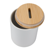 Moneybox white - bamboo lid carton 36 pcs.