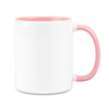 Combo SuperGlaze white mug - pink handle and inside carton 36 pcs.