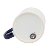 Combo SuperGlaze white mug - handle and inside navy blue