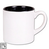 Mini white mug - black inside with cardboard box
