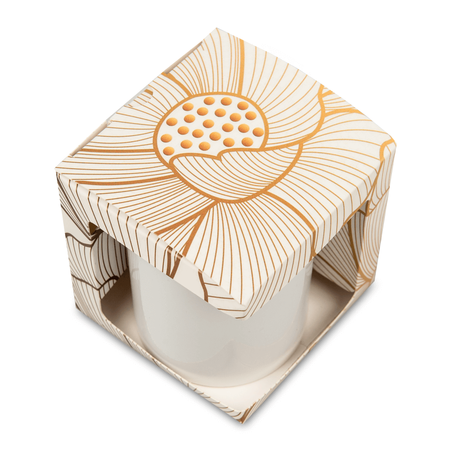 Decorative packaging for cups with a window - Light pattern