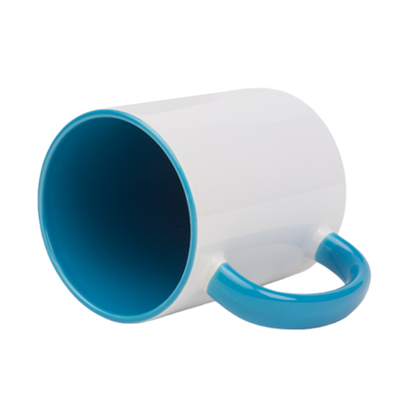 Combo white mug - handle and inside light blue - half pallet 432 pcs.