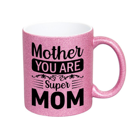 Kubek brokatowy różowy karton 36 szt.