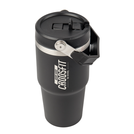 Trip 600 ml steel mug engraved/UV - black