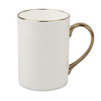 White 330 ml porcelain mug gold rim and handle carton 36 pcs.