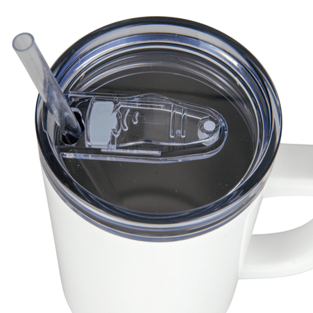Kubek stalowy Trek 1200 ml z uchwytem biały