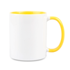 Combo SuperGlaze white mug - handle and inner yellow half pallet 432 pcs.