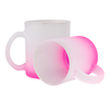 Glass mug frosted gradient pink