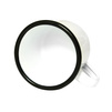Steel mug - enameled 300 ml, black rim