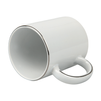Mug white silver stripe on ear and rim carton 36 pcs.